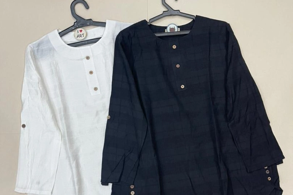 بررسی ویژگی‌های تونیک زنانه بابوس با جلودکمه و کیفیت برتر